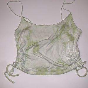 light green tie dye tank top
